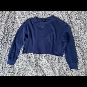 Blue long sleeve crop top